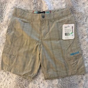 Marmot Kids' Checkered Shorts in Beige